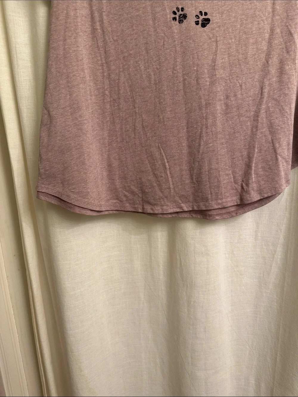 Maurices Mauve Pet Graphic Tee with Paw Print